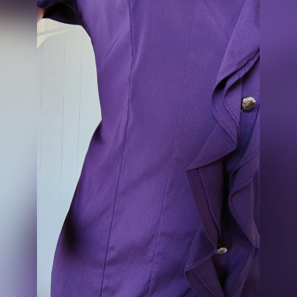 Express Purple Ruffle Blouse Size S - Picture 5 of 11